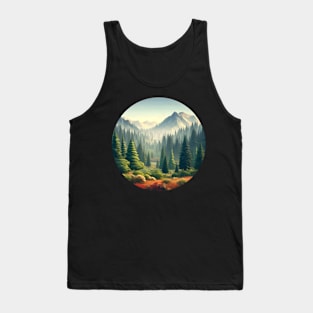 Low Poly Pine Forest Tank Top